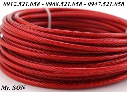Có sẵn cáp thép bọc nhựa màu đỏ 10 mm,bán rẻ.(0968.521.058) Cáp inox 304 bọc nhựa 3 ly-10 ly,tăng đơ inox,ròng rọc inox. | BigBuy360 - bigbuy360.vn