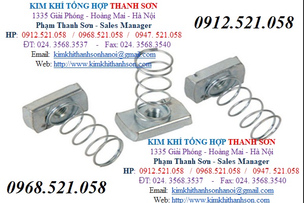 Ốc lò xo Unistrut M8 mạ kẽm 0913.521.058 C.Ty Bu lông Thanh Sơn hà nội cung ứng ê cu lò xo, đai ốc lò xo, tán lò xo, Tha | BigBuy360 - bigbuy360.vn