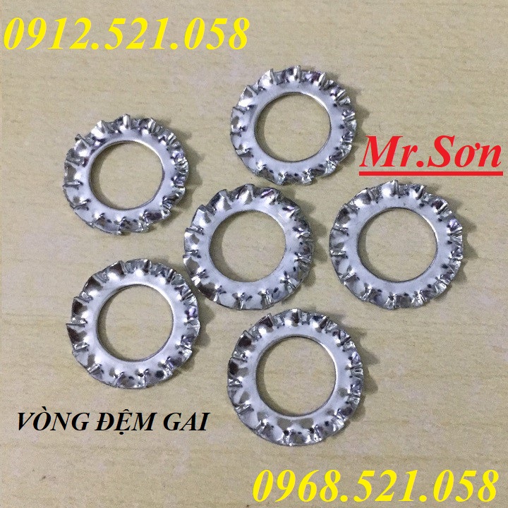Vòng đệm răng cưa ngoài M8 mạ kẽm 0913.521.058 Ốc vít Thanh Sơn hà nội long đen xước, vòng đệm gai Inox M3.4.5.6.8.10.12 | BigBuy360 - bigbuy360.vn
