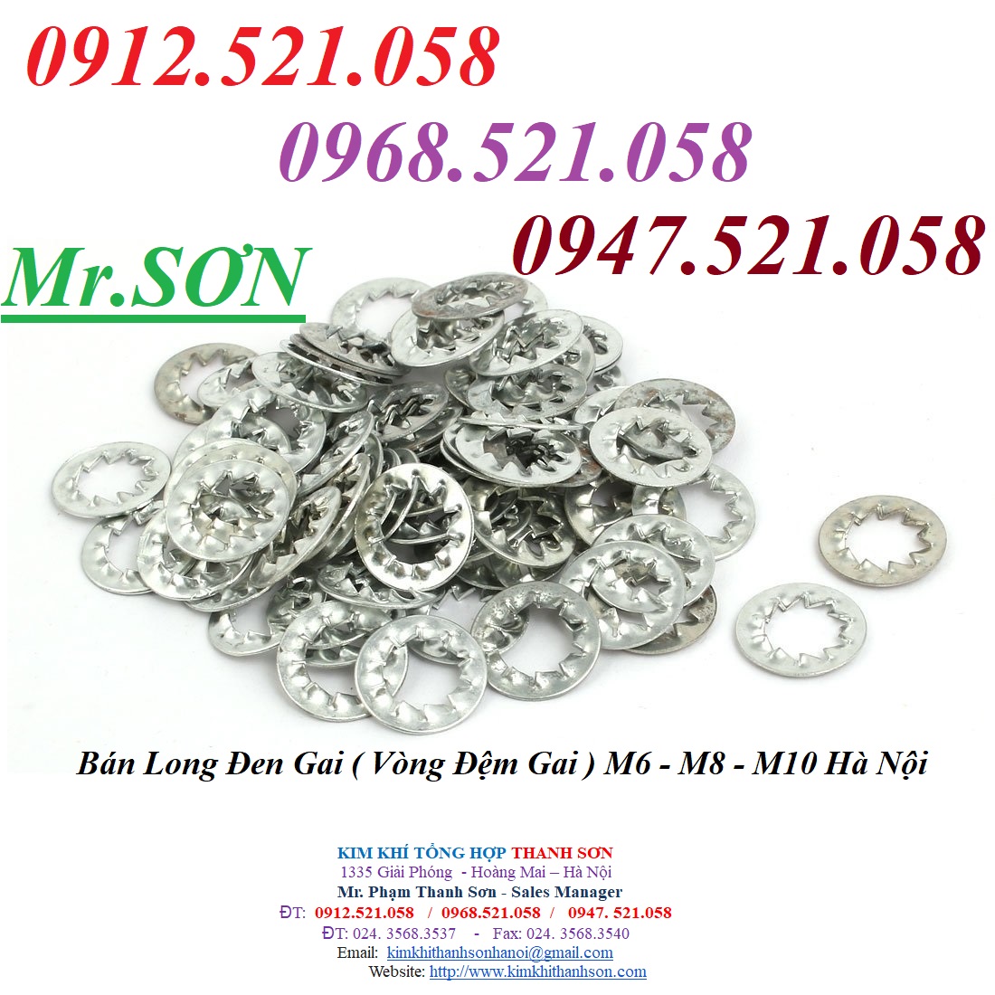 Vòng đệm răng cưa ngoài M8 mạ kẽm 0913.521.058 Ốc vít Thanh Sơn hà nội long đen xước, vòng đệm gai Inox M3.4.5.6.8.10.12 | BigBuy360 - bigbuy360.vn