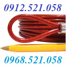 Có sẵn cáp thép bọc nhựa màu đỏ 10 mm,bán rẻ.(0968.521.058) Cáp inox 304 bọc nhựa 3 ly-10 ly,tăng đơ inox,ròng rọc inox. | BigBuy360 - bigbuy360.vn