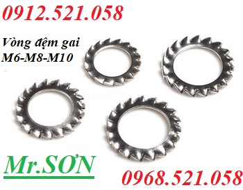 Vòng đệm răng cưa ngoài M8 mạ kẽm 0913.521.058 Ốc vít Thanh Sơn hà nội long đen xước, vòng đệm gai Inox M3.4.5.6.8.10.12 | BigBuy360 - bigbuy360.vn