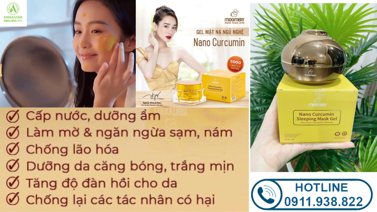Gel mặt nạ ngủ nghệ Nano Curcumin Moomery hàng chính hãng | BigBuy360 - bigbuy360.vn