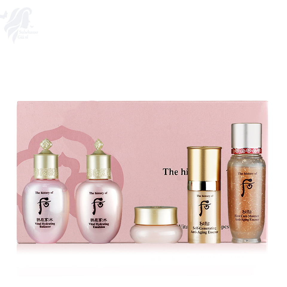 Bộ sản phẩm tái sinh, chống lão hóa Whoo Vital Hydrating Gift Set 5pcs