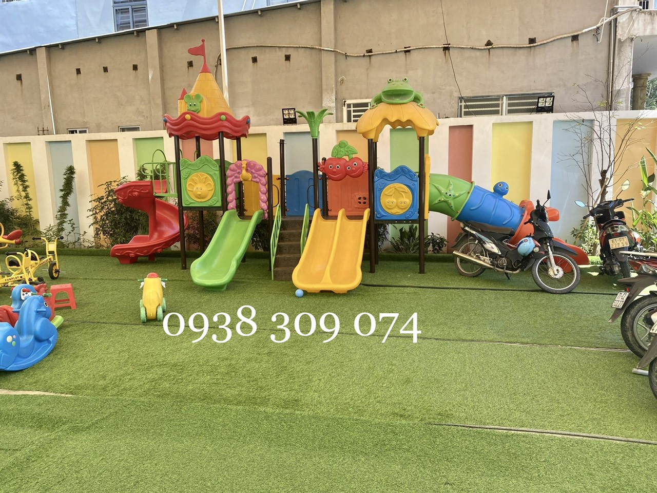 Bộ cầu trượt liên hoàn mái ếch nhập khẩu | BigBuy360 - bigbuy360.vn