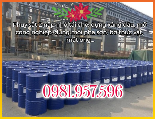 Phuy sắt 2 nắp vặn, thùng phuy thép cũ, phuy sắt 200L cũ | BigBuy360 - bigbuy360.vn
