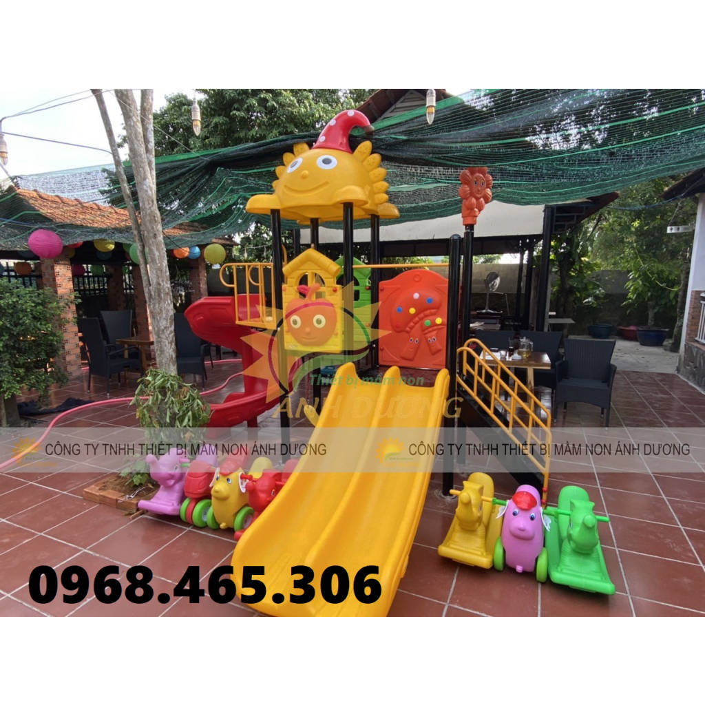 Cầu trượt, xích đu, thú nhún lò xo trẻ em dành cho nhà hàng, quán café | BigBuy360 - bigbuy360.vn