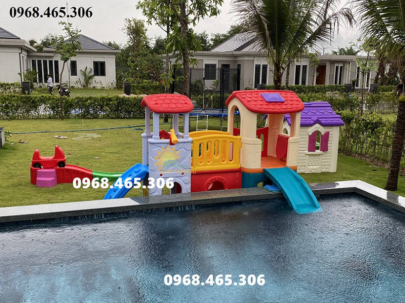 Bộ cầu trượt khối nhà trẻ em, nhà leo cầu trượt trẻ em | BigBuy360 - bigbuy360.vn