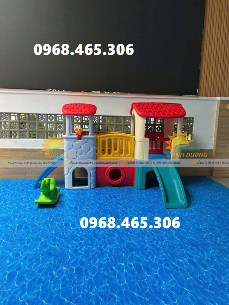 Bộ cầu trượt khối nhà trẻ em, nhà leo cầu trượt trẻ em | BigBuy360 - bigbuy360.vn